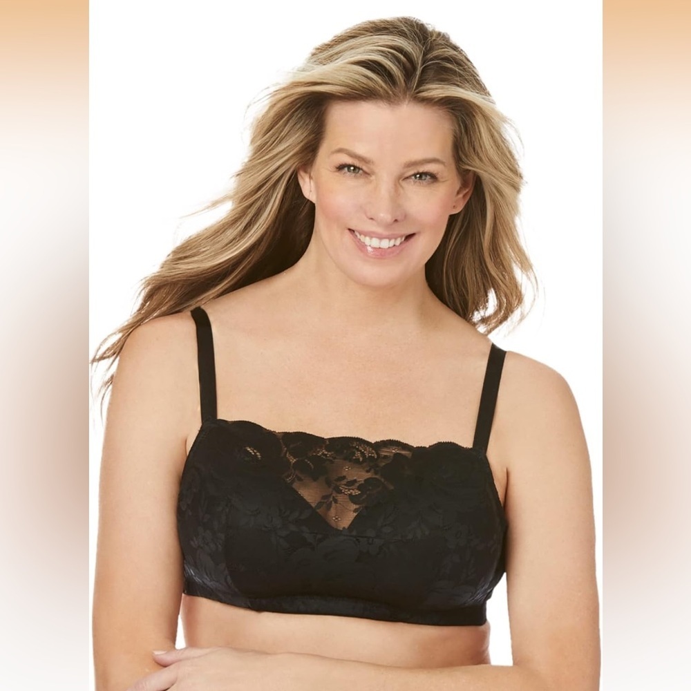 Comfort Choice Elegant Black Lace Women's Bra. 44D